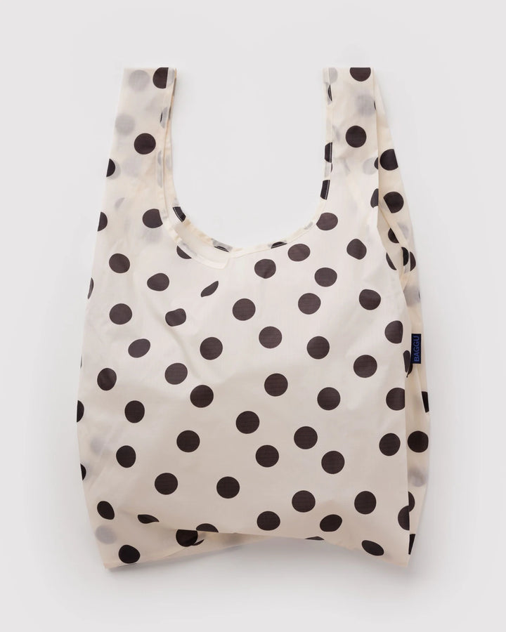 Baggu- Cream &amp; Black Polka Dot