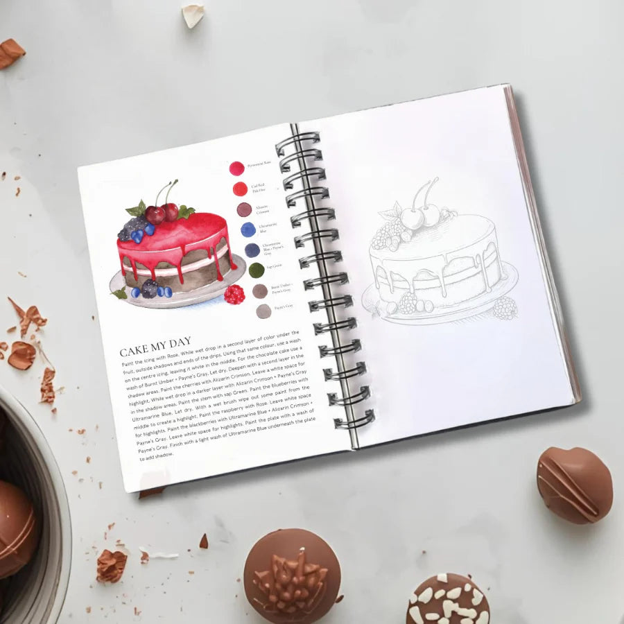 Sweet Treats Watercolour Workbook