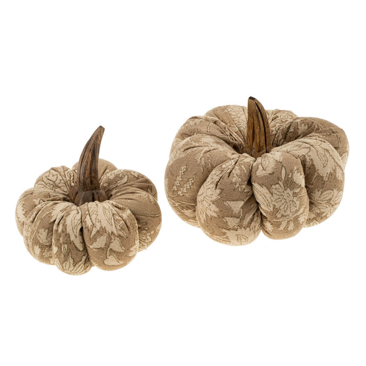 Block Print Pumpkin - Taupe