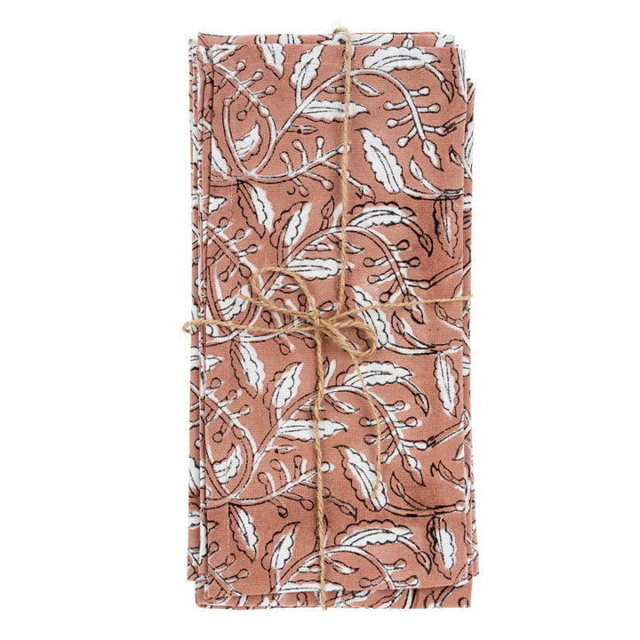 Floral Block Print Napkin S/4