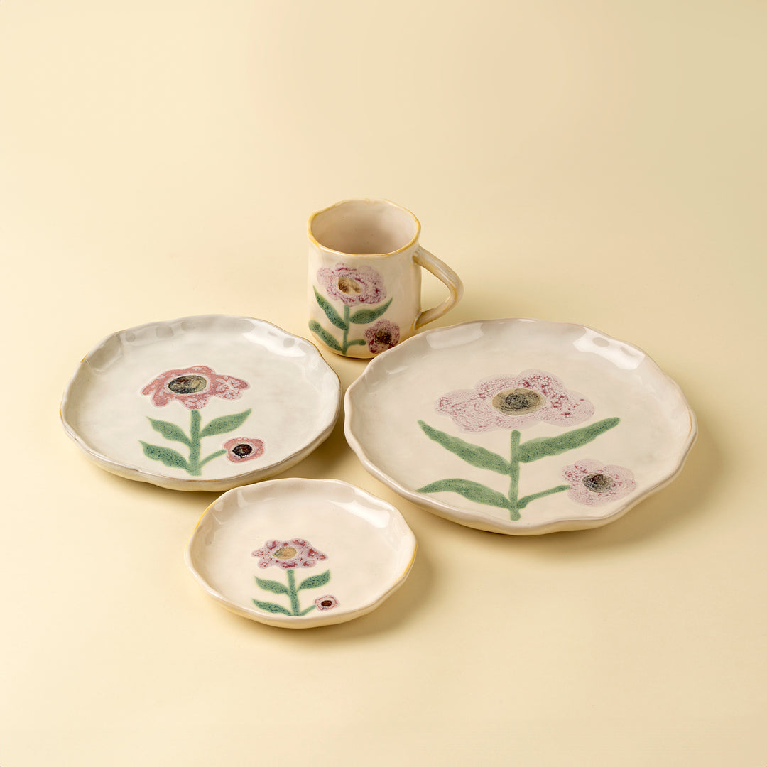 Painted Petal Plate - Aster - S