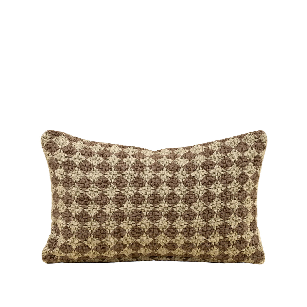 Brown Checker Pillow