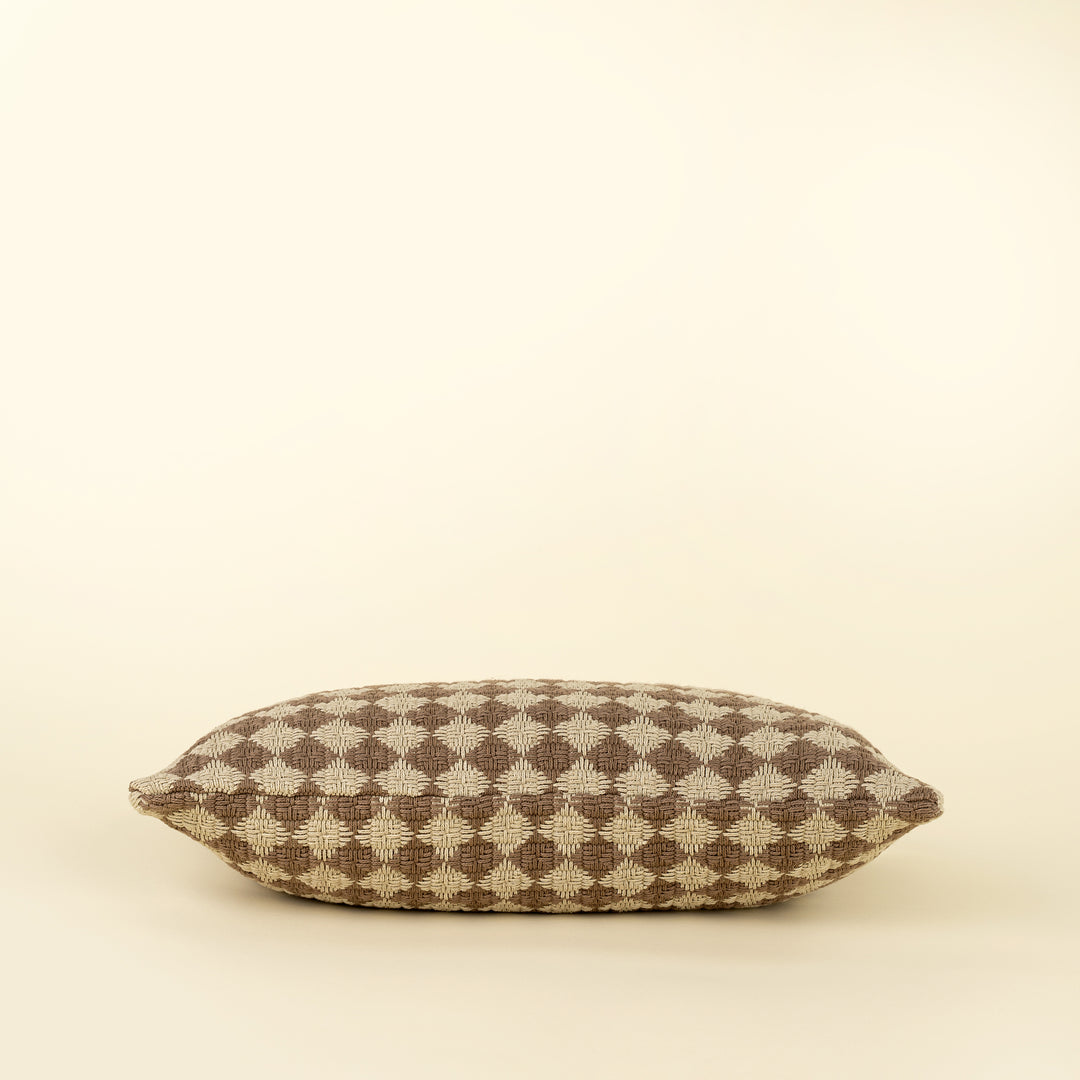 Brown Checker Pillow