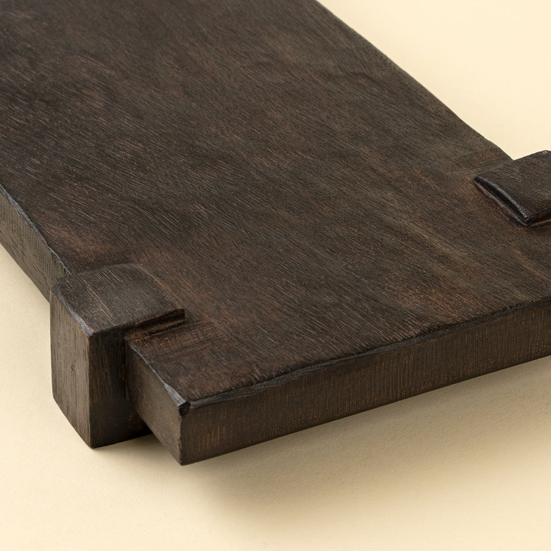 Drift Pedestal Tray - Dark Brown