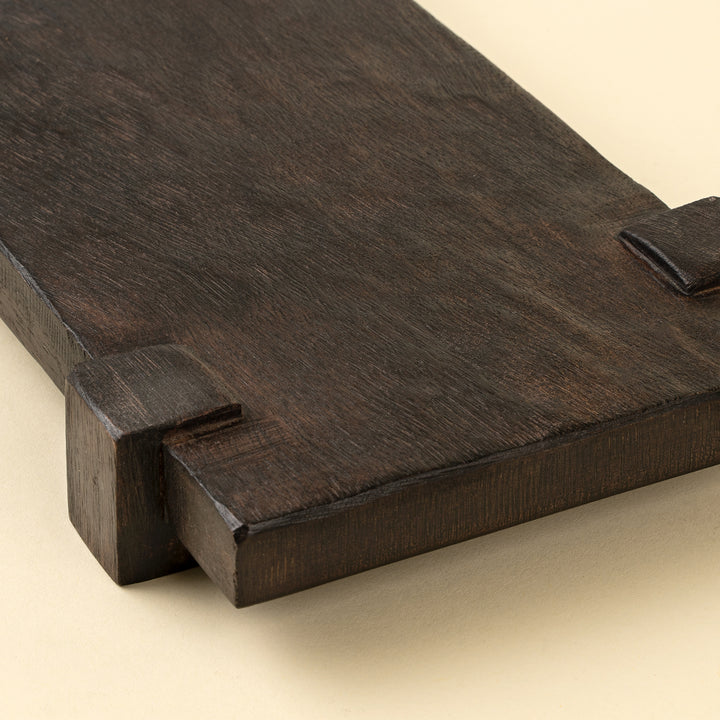 Drift Pedestal Tray - Dark Brown