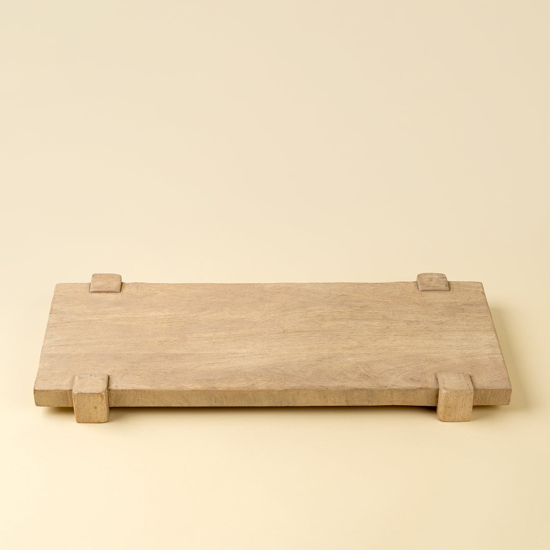 Drift Pedestal Tray - Bleached