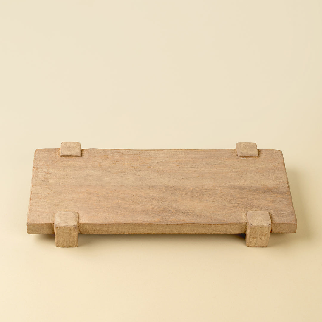 Drift Pedestal Tray - Bleached