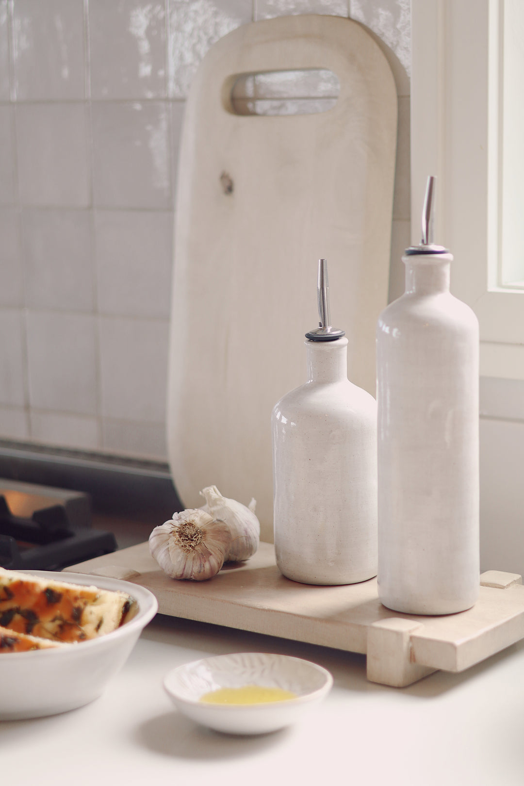Stoneware Vinegar Cruet