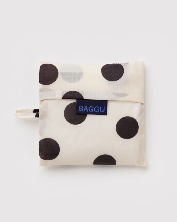 Baggu- Cream &amp; Black Polka Dot