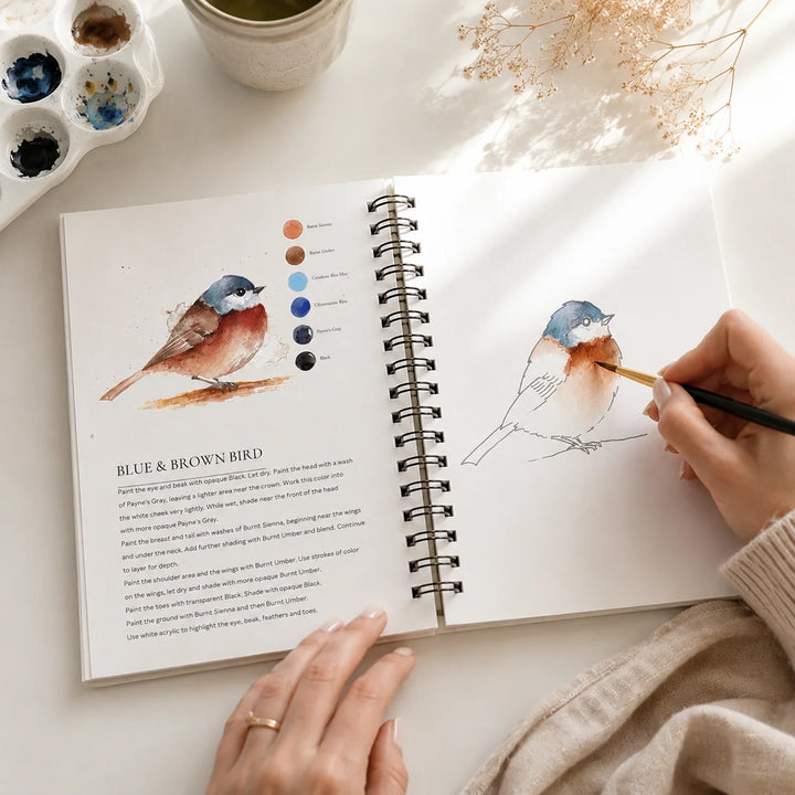 Beautiful Birds Watercolour Workbook