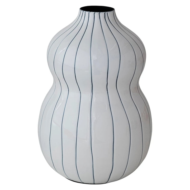 Blue &amp; White Stripe Vase