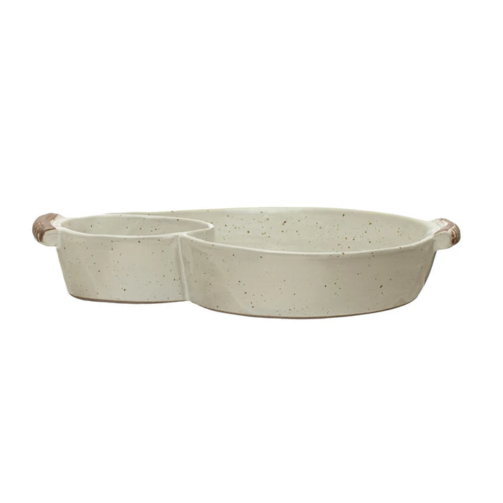 Stoneware Chips &amp; Dip Bowl