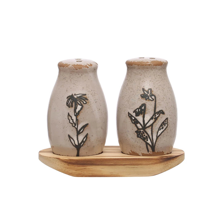 Floral Salt &amp; Pepper Shakers