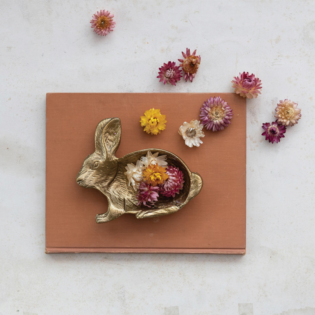 Gold Bunny Dish
