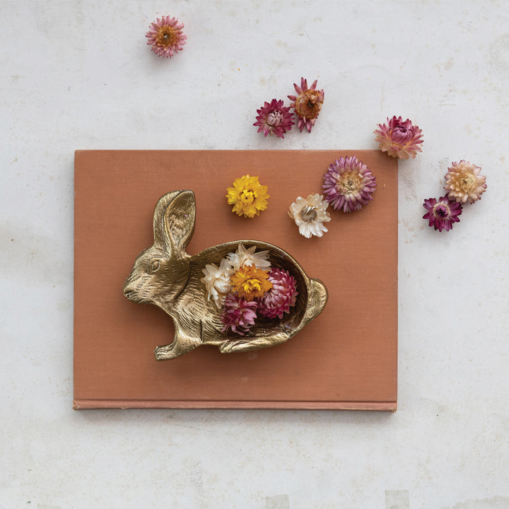 Gold Bunny Dish