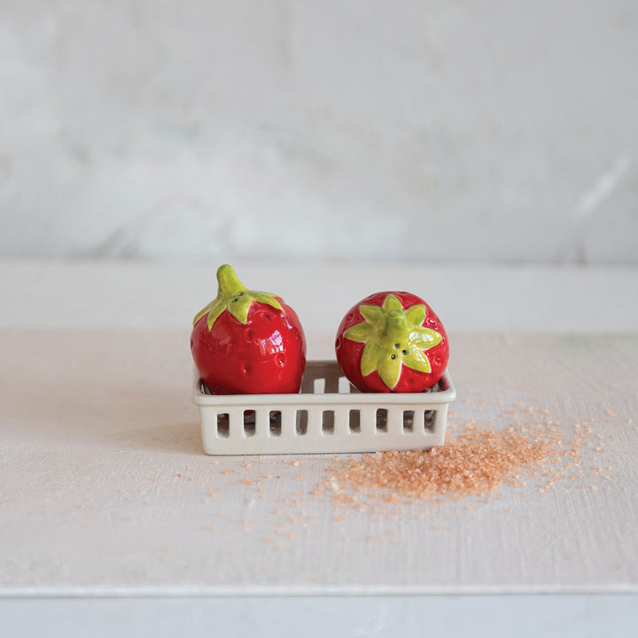 Strawberry Salt &amp; Pepper Shakers