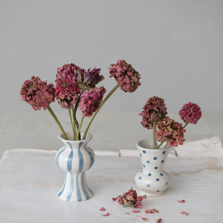 Blue &amp; Cream Mini Vase