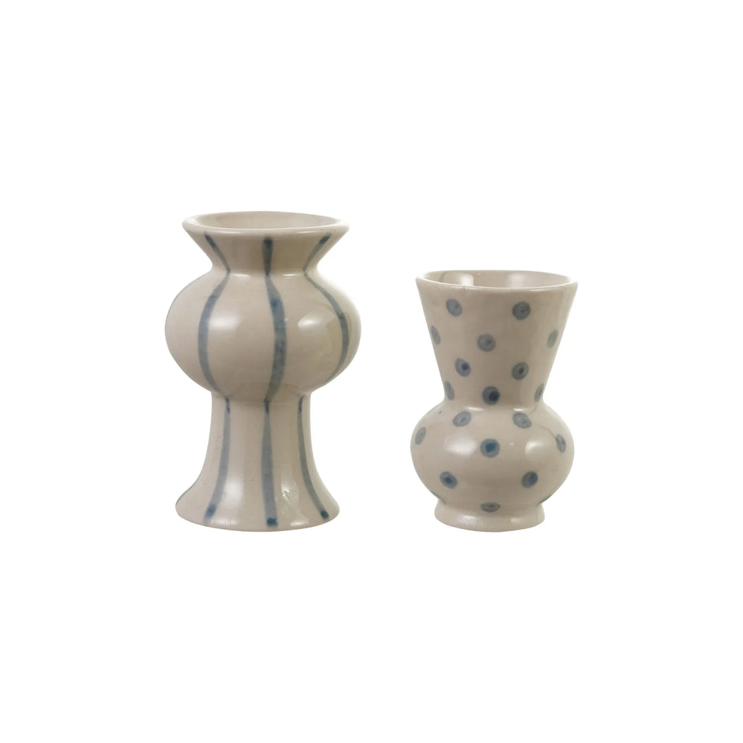 Blue &amp; Cream Mini Vase