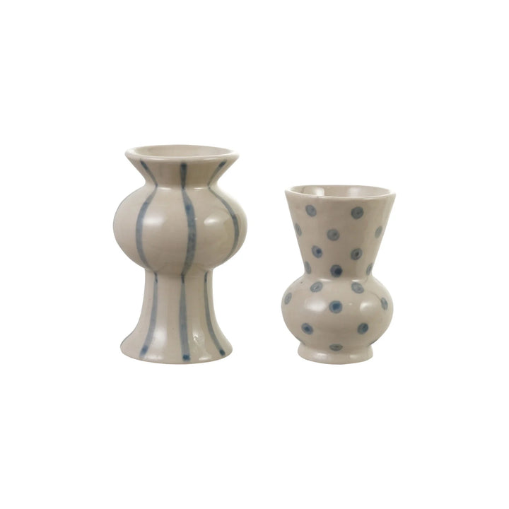Blue &amp; Cream Mini Vase
