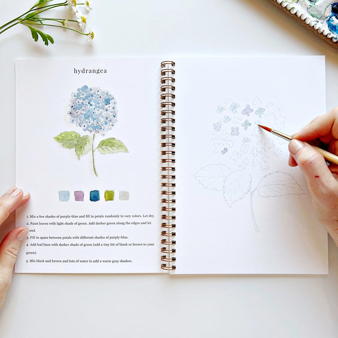 Flowers Watercolour Workbook