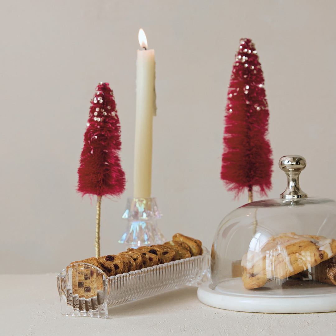 Fluted Glass Cracker Dish